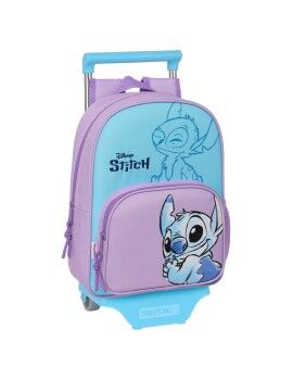 Mochila Escolar con Ruedas Stitch Sweet Azul Lila 26 x 11 x 67 cm 26 x 34 x 11 cm