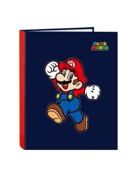 Carpeta de anillas Super Mario World Azul marino A4 26.5 x 33 x 4 cm