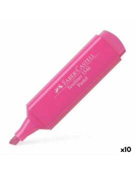 Marcador Fluorescente Faber-Castell Textliner 1546 Pastel Cor de Rosa (10 Unidades)