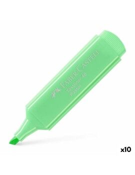 Marcador Fluorescente Faber-Castell Textliner 1546 Pastel Verde Claro (10 Unidades)