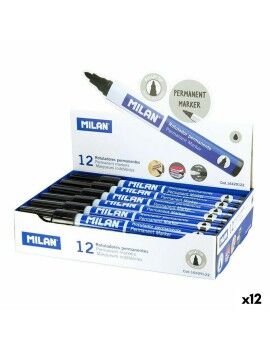 Set de Rotuladores Milan Negro 4 mm (12 Unidades)