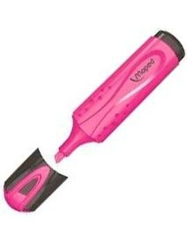 Marcador Fluorescente Maped Peps Classic Cor de Rosa (12 Unidades)