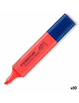 Marcador Fluorescente Staedtler Textsurfer Classic Rojo 10 Unidades