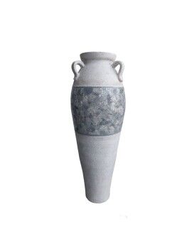 Jarrón de suelo Romimex Blanco Gris Terracota 34 x 100 x 34 cm Con asas