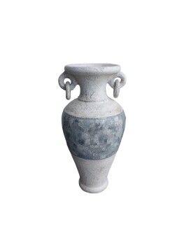 Vaso Romimex Branco Cinzento Terracota 28 x 60 x 28 cm Com pegas