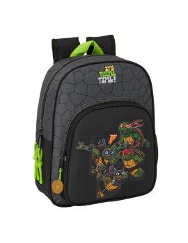 Mochila Escolar Teenage Mutant Ninja Turtles Negro Gris 27 x 33 x 10 cm