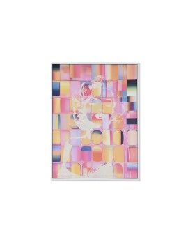 Cuadro Home ESPRIT Amarillo Azul Blanco Rosa Poliestireno Lienzo Moderno 94 x 4 x 123,5 cm (2...