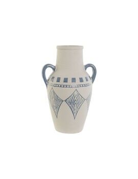 Vaso Home ESPRIT Azul Castanho Cerâmica Mediterrâneo 22 x 18 x 36,5 cm 22 x 18 x 35 cm