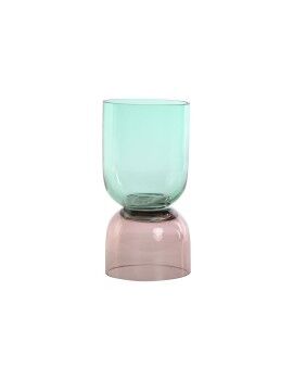 Vaso Home ESPRIT Duas cores Cristal 10 x 10 x 21 cm