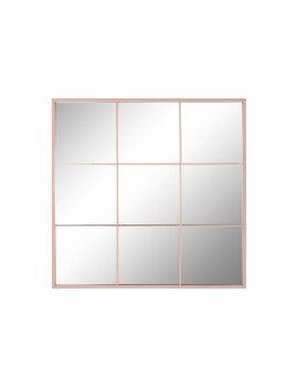 Espejo de pared Home ESPRIT Rosa claro Ventana Scandi 90 x 2 x 90 cm