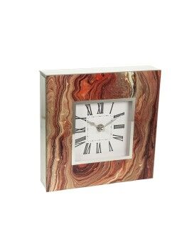 Reloj de Mesa Romimex Marrón Dorado Vidrio 20 x 20 x 5 cm