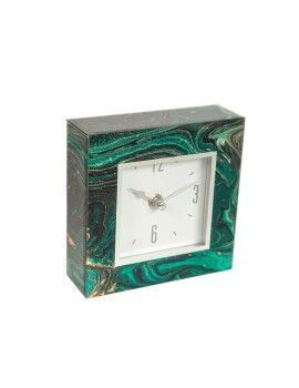 Reloj de Mesa Romimex Verde Transparente Crema Vidrio 14 x 14 x 4 cm