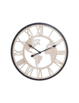 Reloj de Pared Romimex Beige Madera Metal 50 x 50 x 5 cm