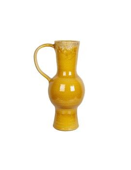 Vaso Romimex Mostarda Cerâmica 30 x 50 x 20 cm Com pega