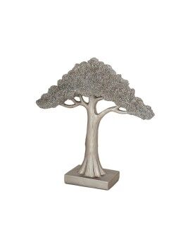 Escultura Romimex Plateado Árbol 34 x 33 x 9 cm