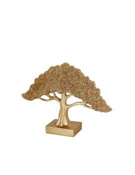 Escultura Romimex Dorado Árbol 31 x 22 x 8 cm