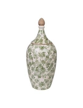 Tibor Romimex Verde Beige Porcelana Flores 19 x 44 x 19 cm