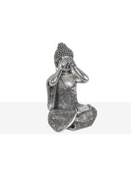 Figura Decorativa Romimex Prateado Buda 15 x 24 x 13 cm