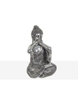 Figura Decorativa Romimex Plateado Buda 15 x 24 x 13 cm