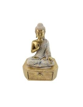 Figura Decorativa Romimex Dourado Buda 11 x 17 x 9 cm