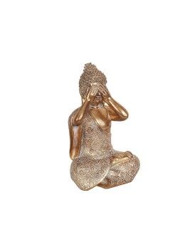 Figura Decorativa Romimex Dourado Buda 15 x 24 x 13 cm