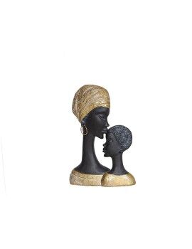 Busto Romimex Marrón Resina Africana 19 x 27 x 6 cm