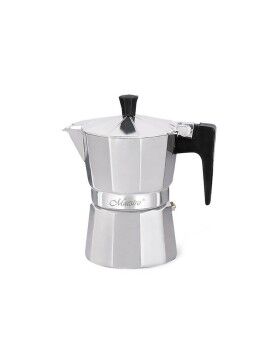 Cafeteira Italiana Feel Maestro MR-1666-3 Preto Prateado Alumínio 150 ml 3 Kopjes