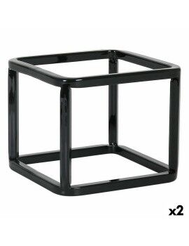 Soporte Inde Cesta Multiusos Metal 12 x 12 x 10 cm (2 Unidades)