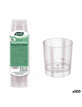 Set de Vasos de Chupito Algon Reutilizable Poliestireno 10 Piezas 30 ml (100 Unidades)