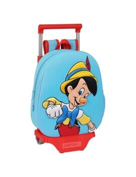 Mochila Escolar com Rodas Disney Vermelho Azul Claro (28 x 10 x 67 cm)