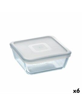 Fiambrera Cuadrada con Tapa Pyrex Cook&freeze 850 ml 14 x 14 cm Transparente Vidrio Silicona (6...