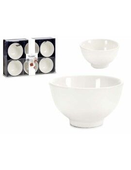 Set de Cuencos Porcelana Blanco 150 ml 6 Piezas 11 x 5,5 x 11 cm