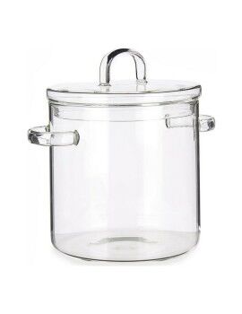 Caçarola com Tampa Vidro de Borosilicato Transparente (15,3 x 19,5 x 21 cm)