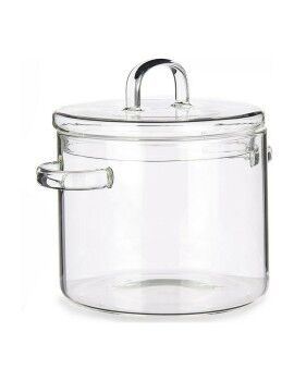 Caçarola com Tampa Vidro de Borosilicato Transparente (15,4 x 16,8 x 20,5 cm)