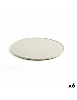 Bajo Plato Quid Mineral Gres Cerámica Beige Ø 33 cm (6 Unidades)