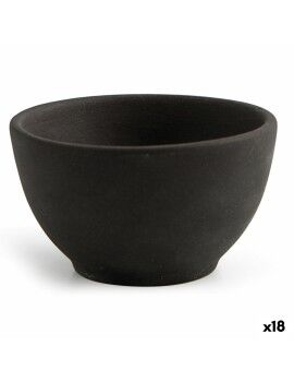 Bol Quid Mineral Cerámica Negro (9 x 5 cm) (18 Unidades)