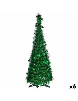 Árvore de Natal Verde Enfeite Cintilante 37 x 37 x 105 cm (6 Unidades)