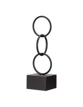 Figura Decorativa Aros Negro Metal (12,5 x 40,5 x 12,5 cm)