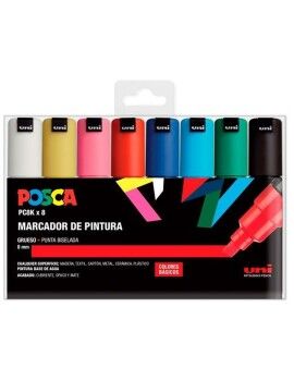 Conjunto de Canetas de Feltro POSCA PC-8K Multicolor 8 mm 8 Peças