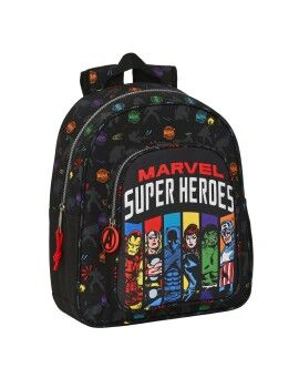 Mochila Infantil The Avengers Super heroes Negro (27 x 33 x 10 cm)