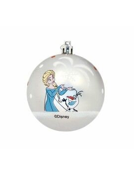 Bola de Navidad Frozen Memories Plateado 10 Unidades Plástico (Ø 6 cm)