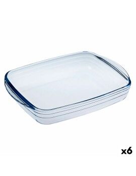 Molde Rectangular Ô Cuisine Ocuisine Vidrio Transparente Vidrio 28 x 20 x 5 cm Rectangular (6...