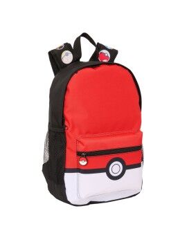 Mochila Escolar Pokémon Negro Rojo 28 x 40 x 12 cm