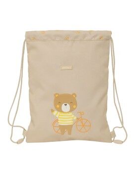 Bolsa Mochila con Cuerdas Safta Osito Beige 26 x 34 x 1 cm