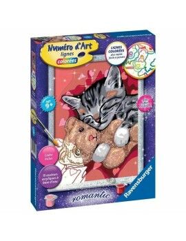 Conjunto de pintura por números Ravensburger Kitten and teddy bear