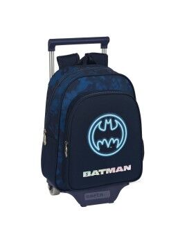 Mochila Escolar com Rodas Batman Legendary Azul Marinho 27 x 33 x 10 cm