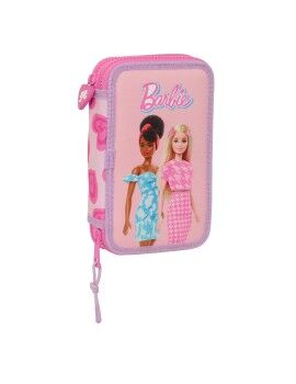 Plumier Doble Barbie Love Rosa 12.5 x 19.5 x 4 cm 28 piezas