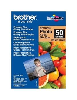 Papel Fotográfico Brilhante Brother BP71GP50 50 Folhas 10 x 15 cm