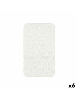 Alfombrilla Antideslizante para Ducha Blanco PVC 69,3 x 40 x 1 cm (6 Unidades)