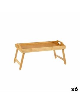 Tabuleiro Castanho Bambu 50 x 30 x 21 cm (6 Unidades)